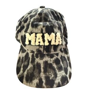 Mama leopard print  baseball cap  EUC